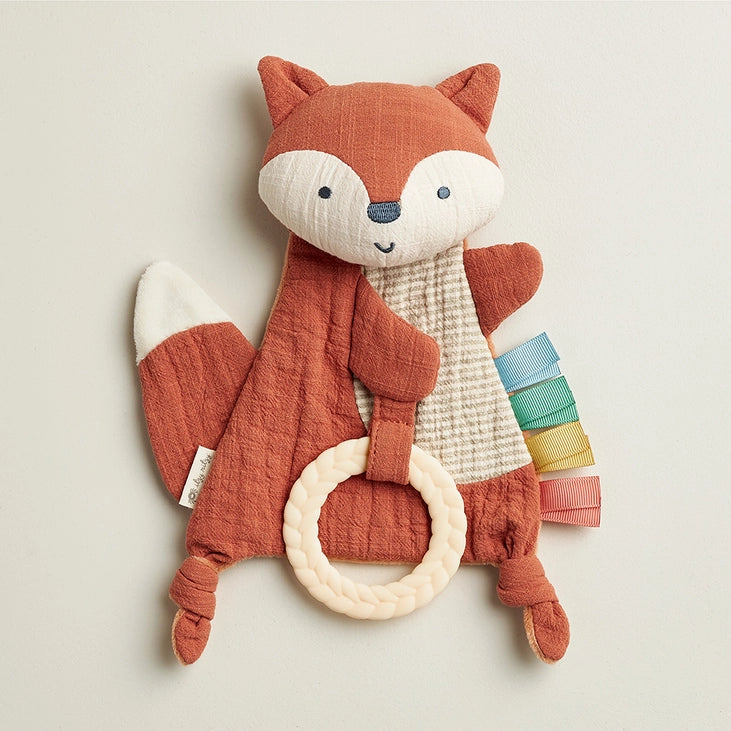 Fox Bitzy Crinkle Sensory Toy with Teether