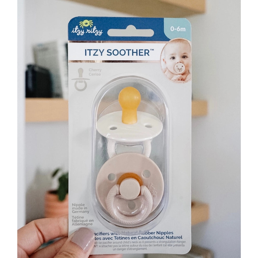 Itzy Soother Natural Rubber Paci Set (Coconut + Toast)