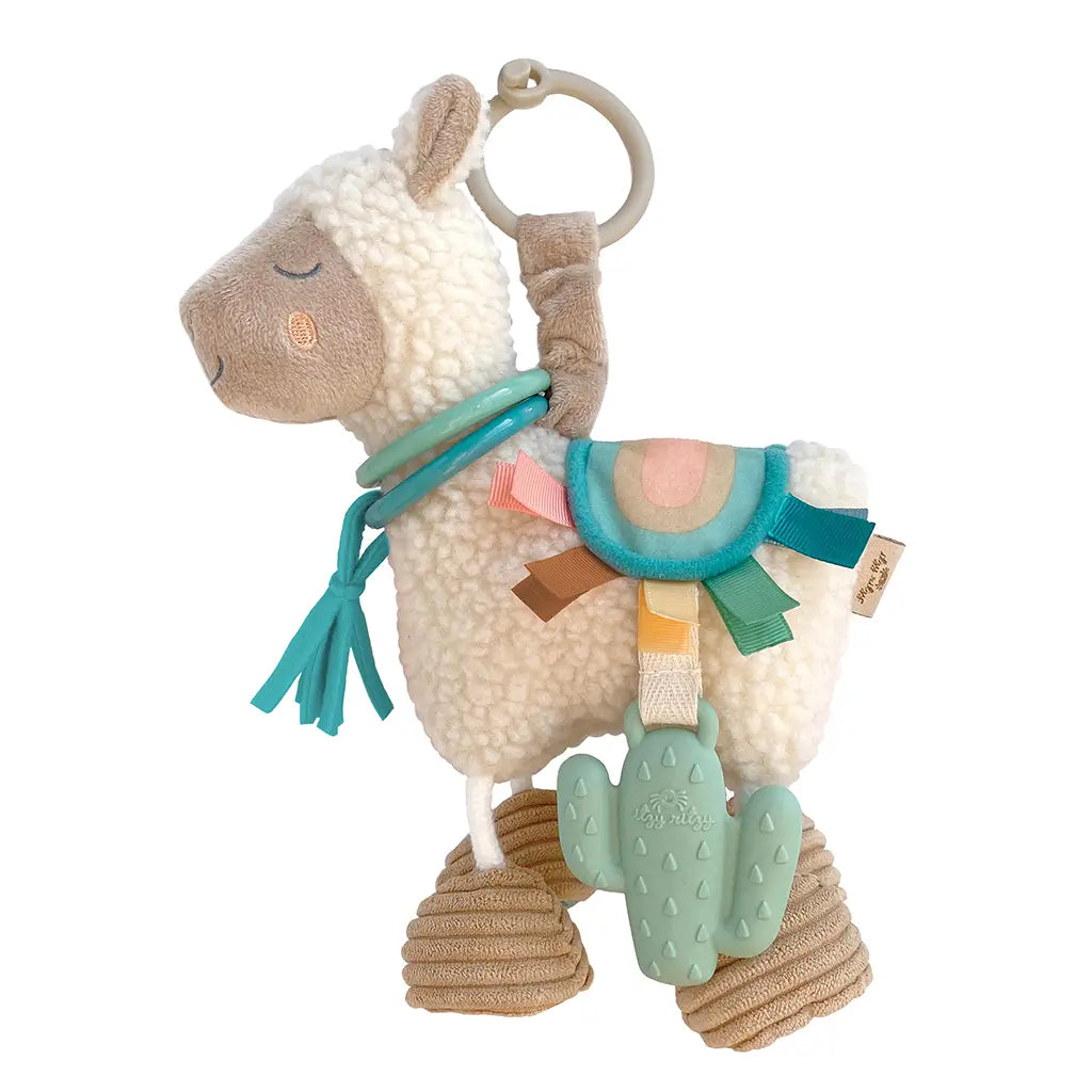 Itzy Friends Link & Love Activity Plush with Teether Toy (Llama)