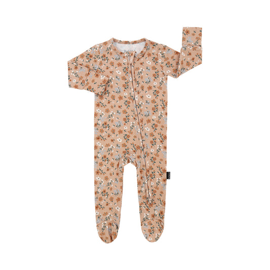 Belan J - Bamboo Footed Zipper Sleeper (Amber Garden)
