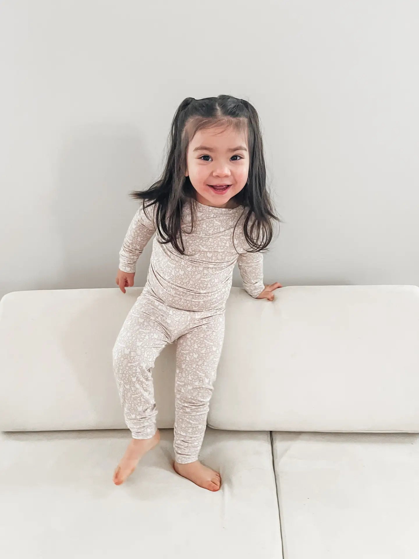 Early Grey - Bamboo 2 Piece Pjs (Beige Wonderland)