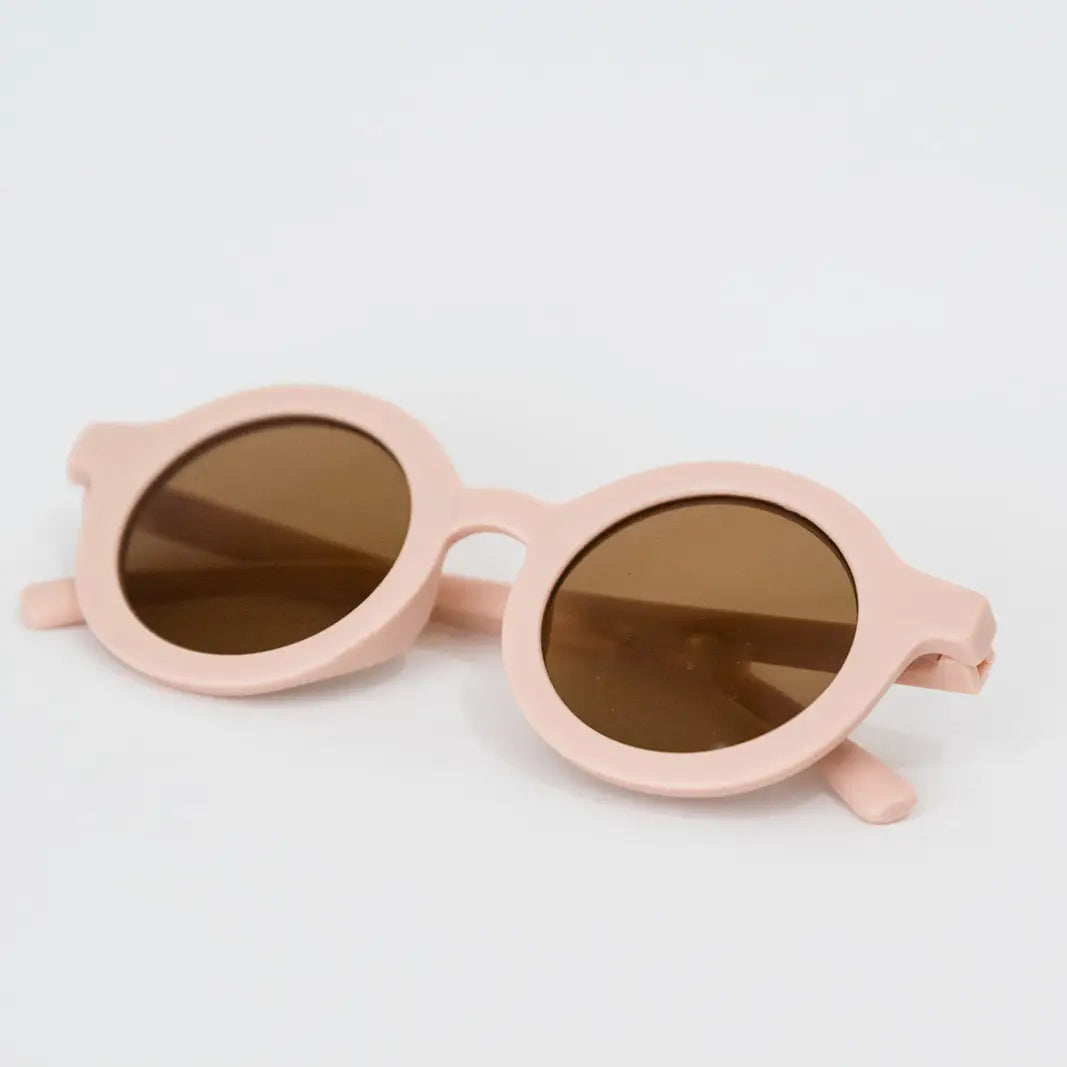 Toddler + Kid Retro Sunglasses (Pink)