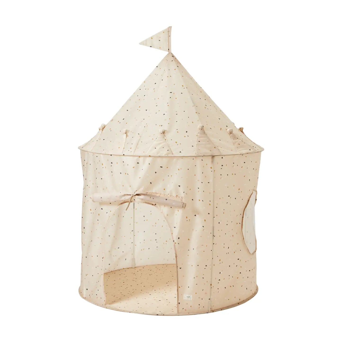 3 Sprouts - Recycled Fabric Play Tent Castle (Terrazzo Beige)