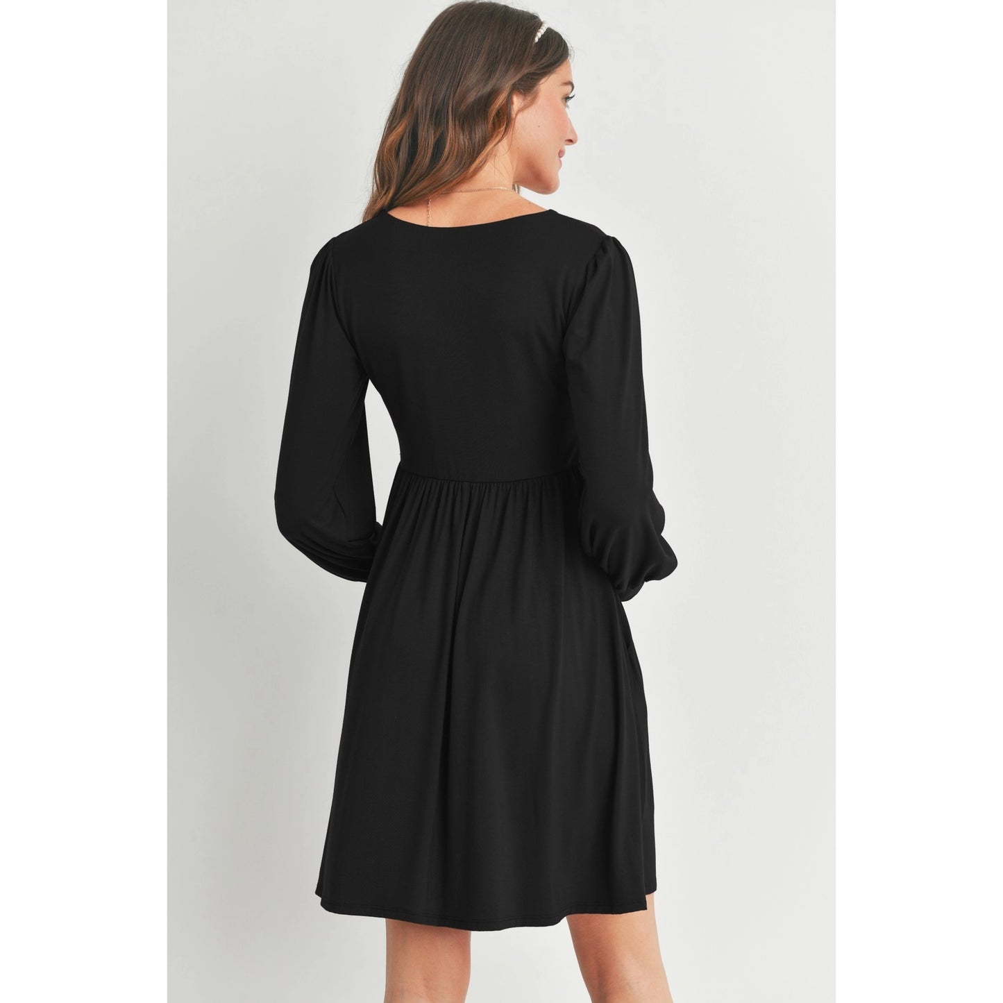 Wendy Black Maternity Dress (with pockets)