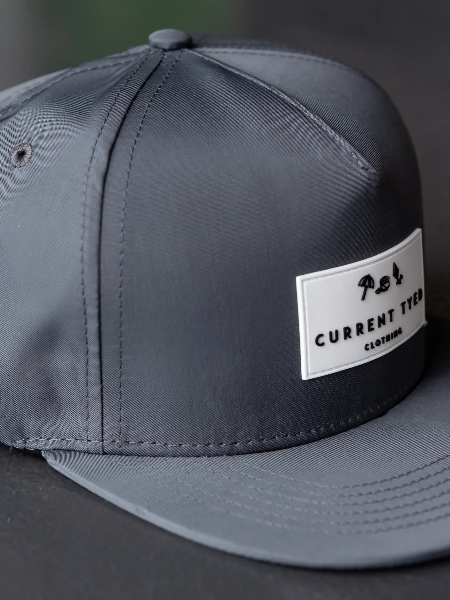 Current Tyed - Waterproof Snapback Hat - Sizes for Littles + Adults (Charcoal)