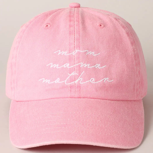 Mom Mama Mother - Baseball Hat (Pink)