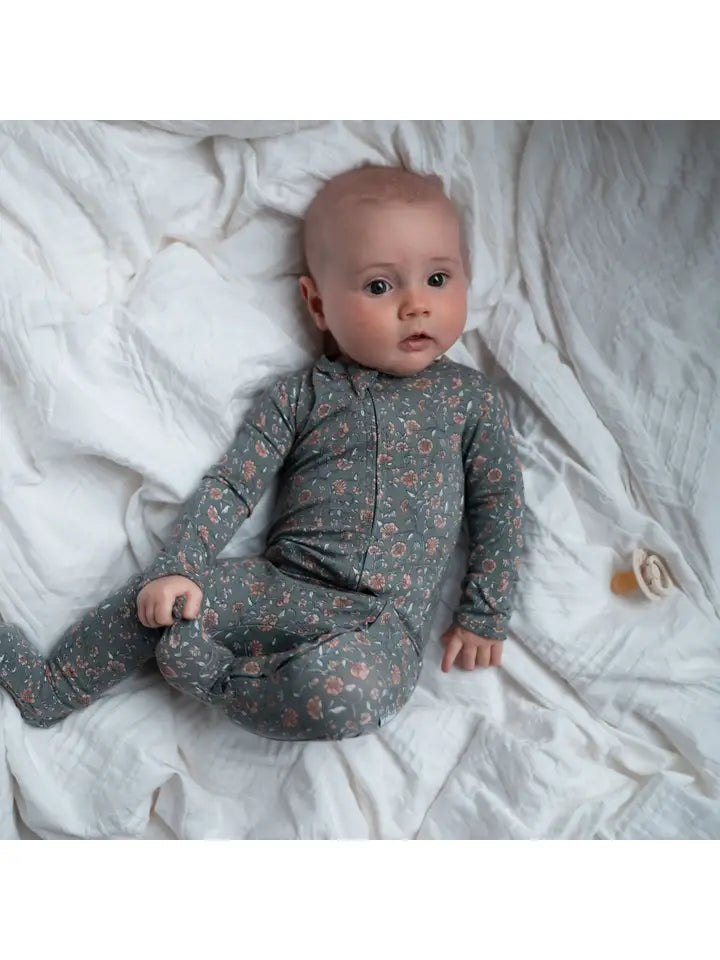 Pip + Phee - Bamboo Footie Sleeper (Vintage Floral)