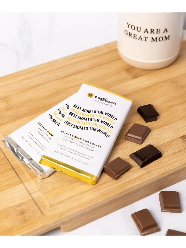 Sunflower Motherhood - Belgian Chocolate Bar - (Best Mom in the World)