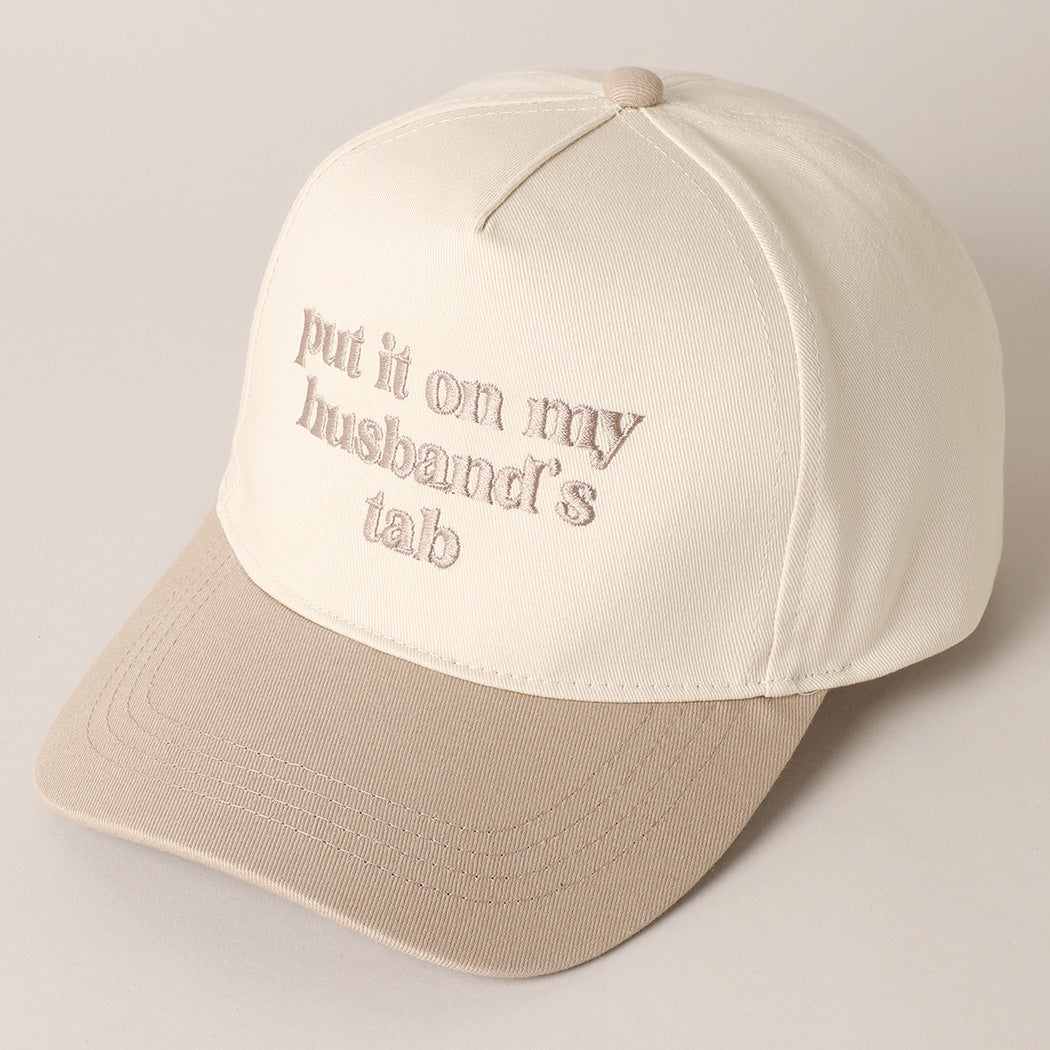 Put It On My Husband's Tab - Hat (Beige)