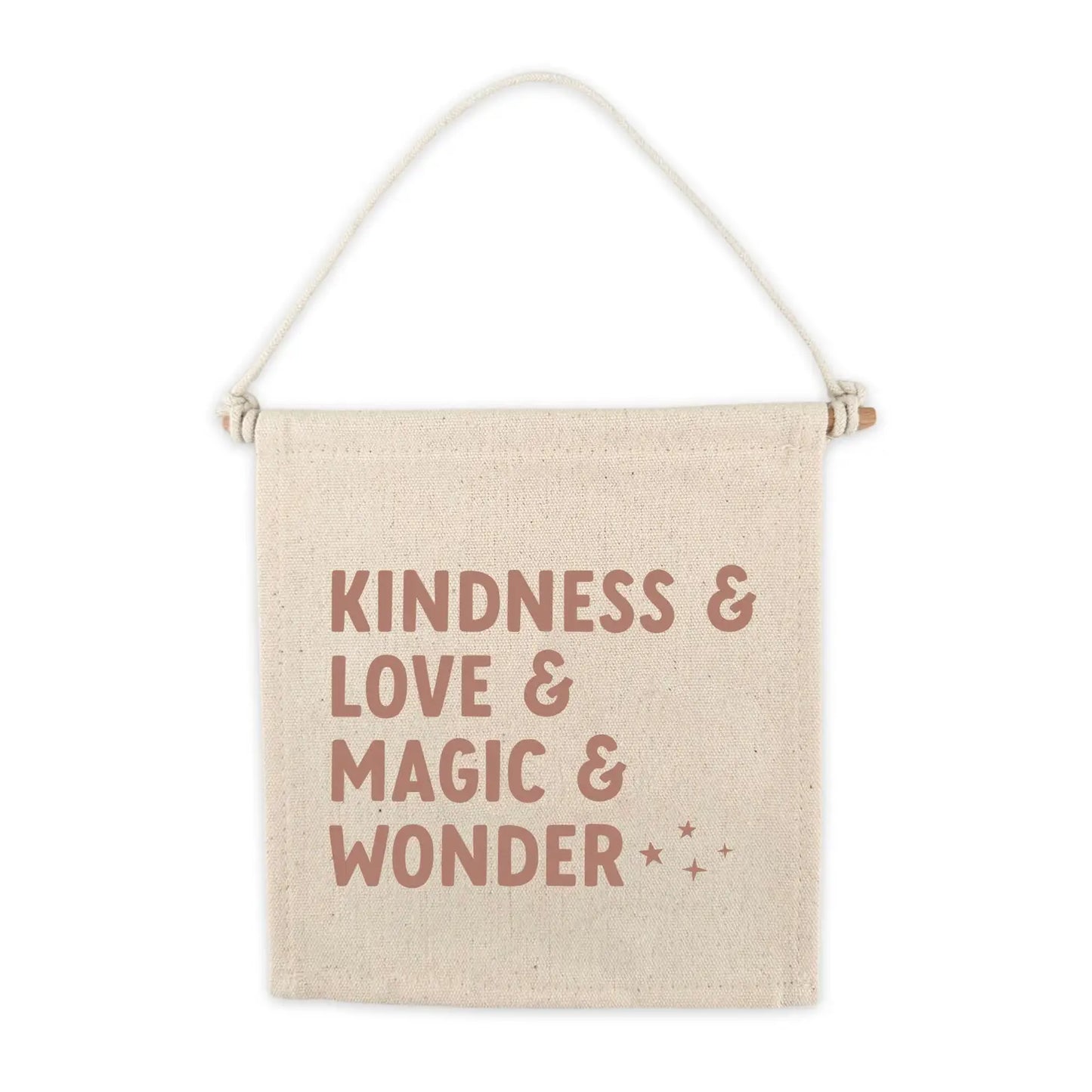 Cherrypick - Canvas Hang Sign (Kindness Love Magic Wonder)