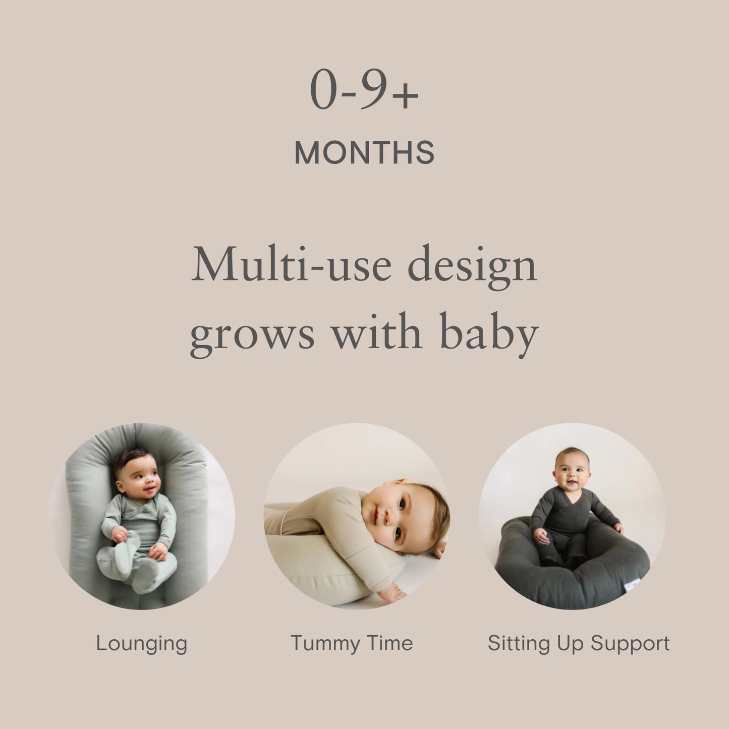 Snuggle Me Organic - Infant Bare Lounger (Moss)
