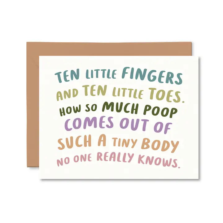 New Baby Card - Ten Little Fingers