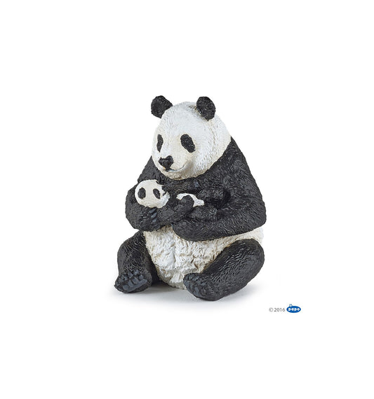 Sitting Panda and Baby - Papo Figurine