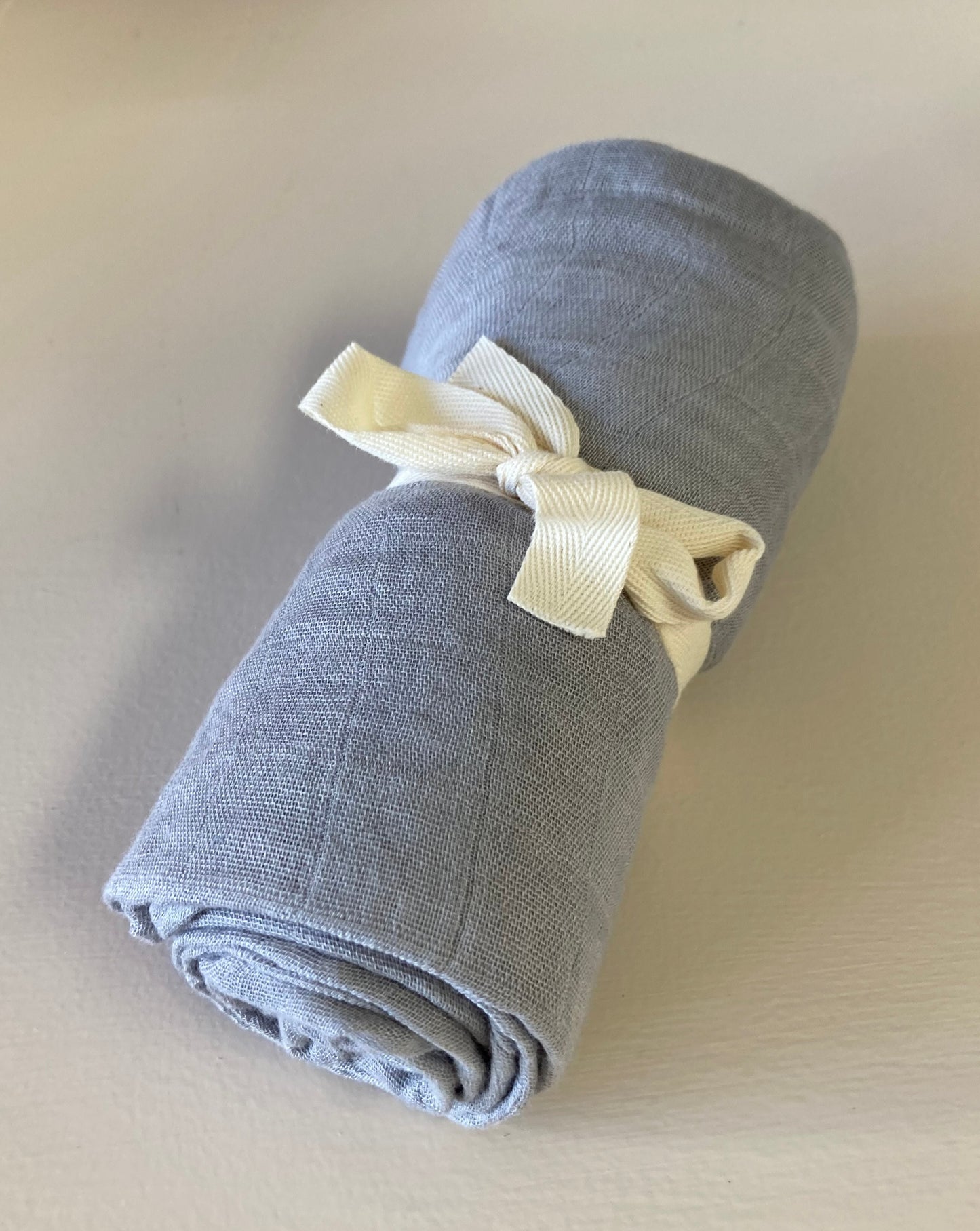 Grey Muslin Swaddle Blanket