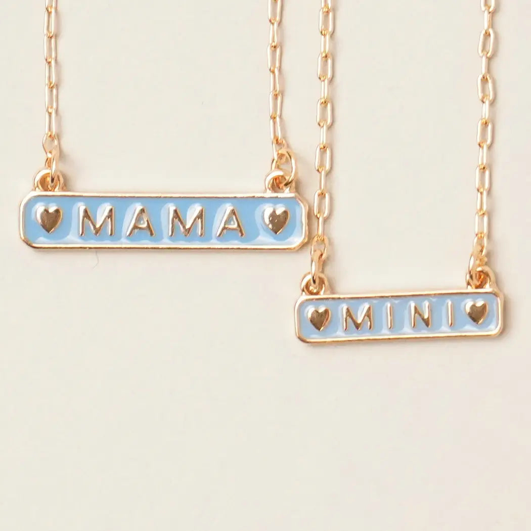 Mama + Mini Necklace Set (blue)